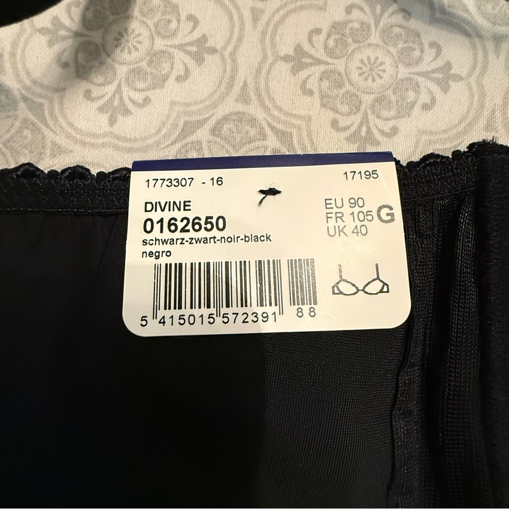 PrimaDonna Divine Seamless Non Padded Black Lace Bra Size 40G - Picture 12 of 13